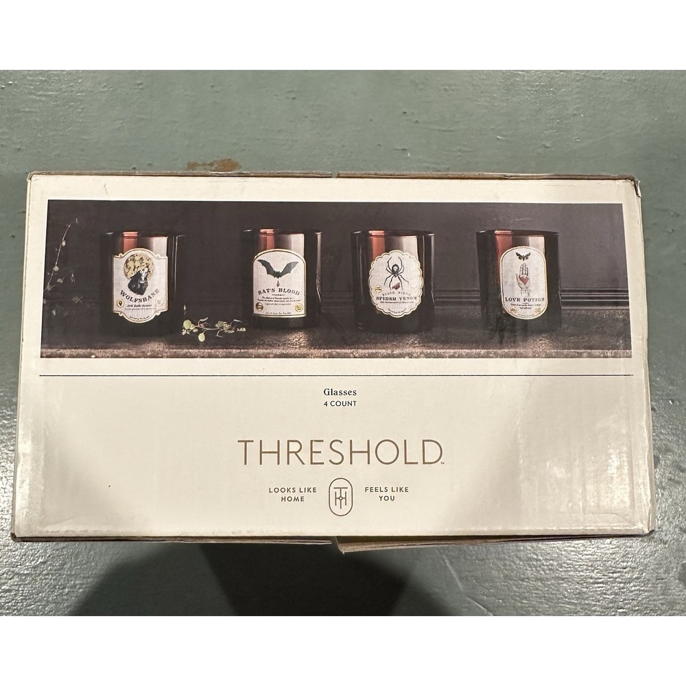 Threshold Halloween 4 Count Glasses Limited Time Seasonal Item